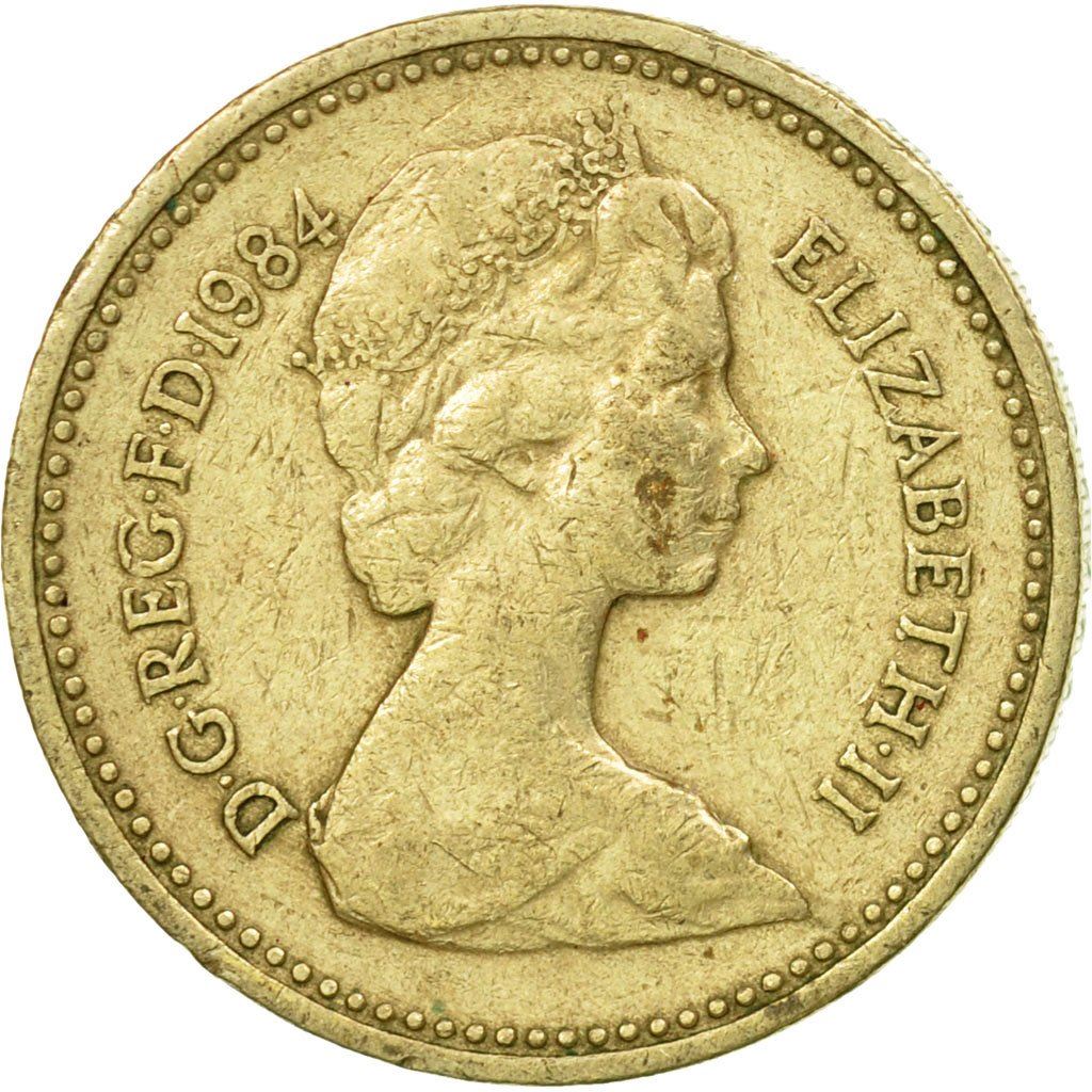 United Kingdom | 1 Pound Coin | Scottish Thistle | KM:934 | 1984