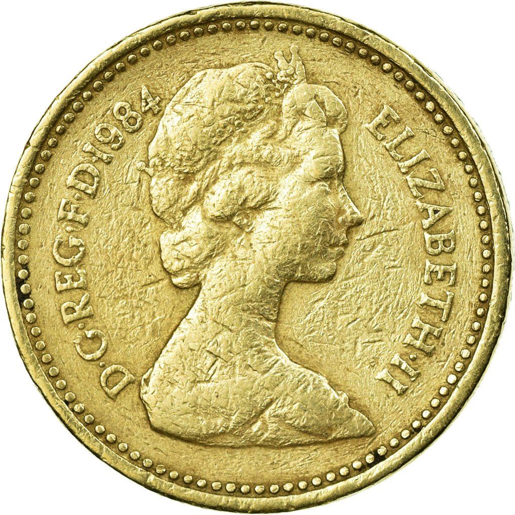 United Kingdom | 1 Pound Coin | Scottish Thistle | KM:934 | 1984