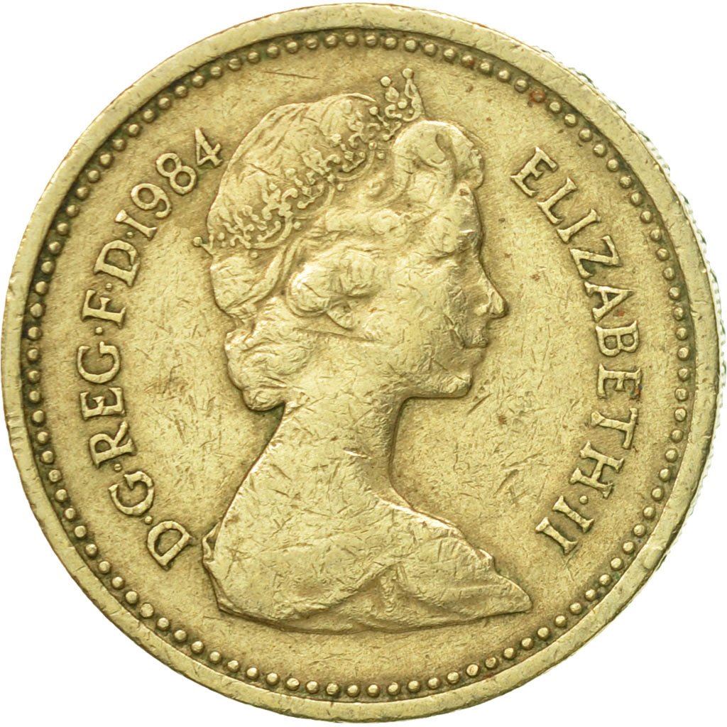 United Kingdom | 1 Pound Coin | Scottish Thistle | KM:934 | 1984