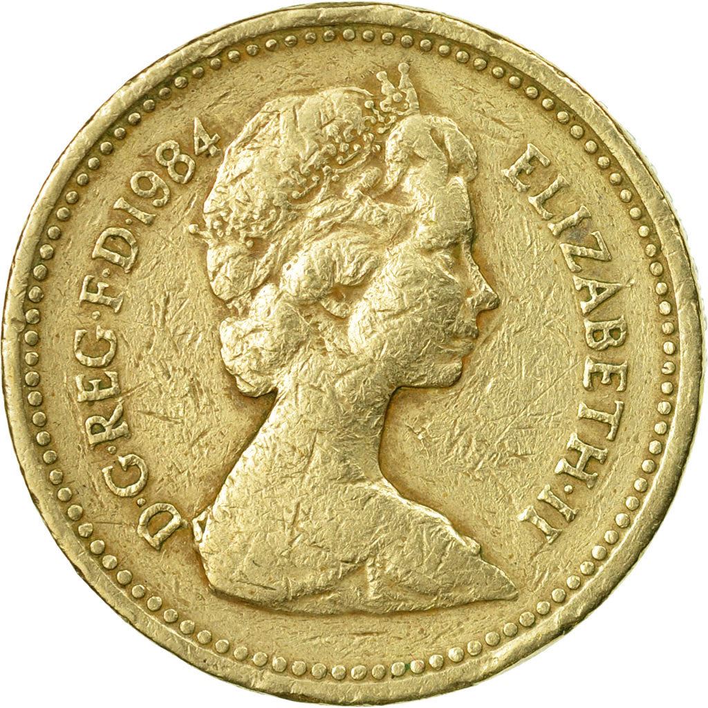 United Kingdom | 1 Pound Coin | Scottish Thistle | KM:934 | 1984