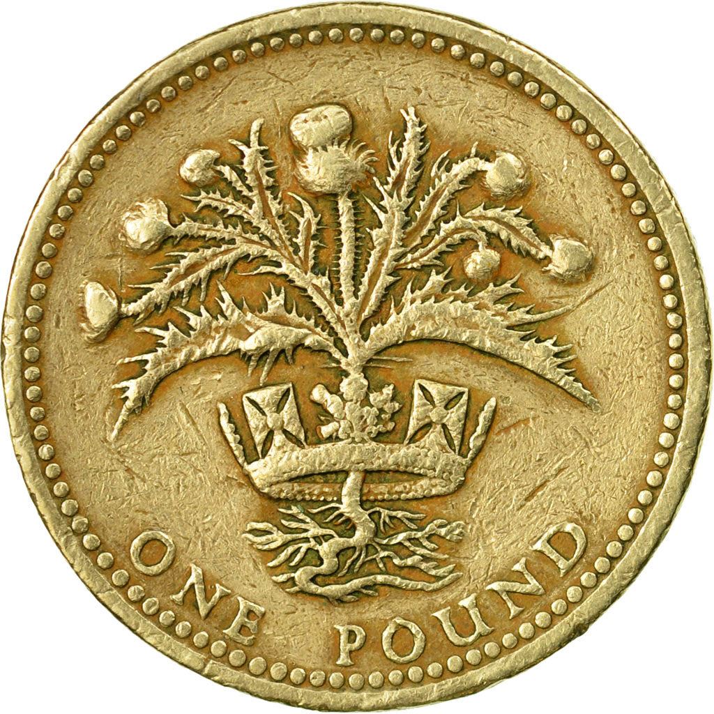 United Kingdom | 1 Pound Coin | Scottish Thistle | KM:934 | 1984