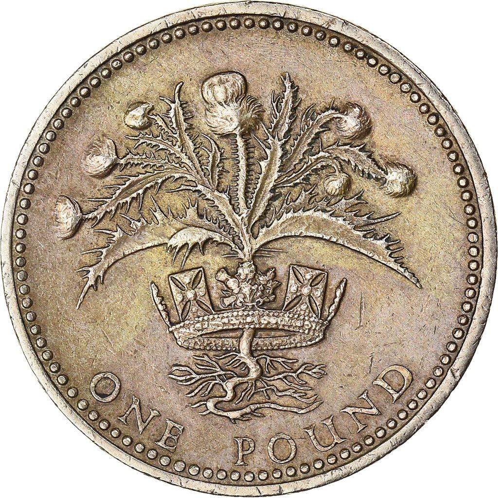 United Kingdom | 1 Pound Coin | Scottish Thistle | KM:934 | 1984