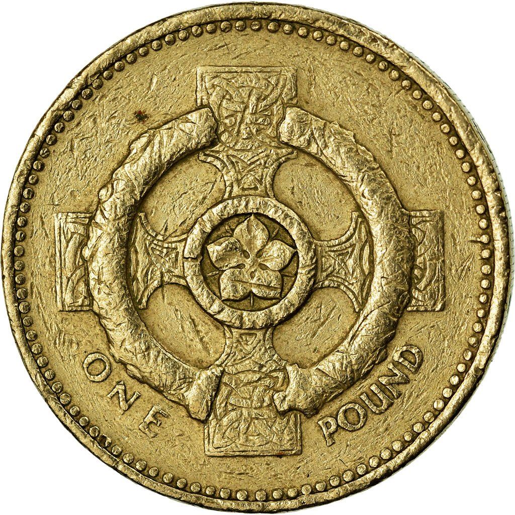 United Kingdom | 1 Pound Coin | Celtic Cross | KM:972 | 1996