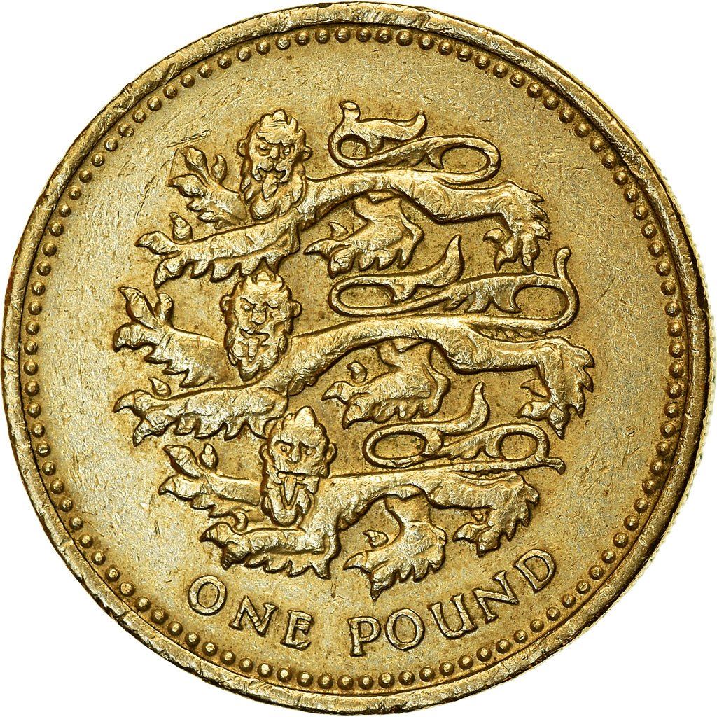 United Kingdom | 1 Pound Coin | English Lions | KM:975 | 1997