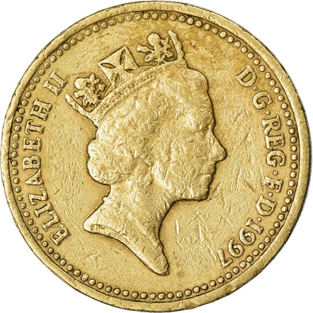 United Kingdom | 1 Pound Coin | English Lions | KM:975 | 1997