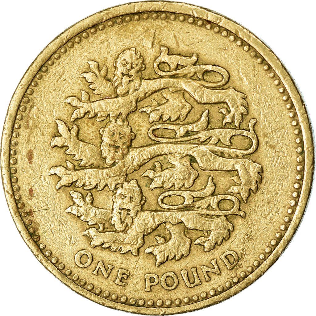 United Kingdom | 1 Pound Coin | English Lions | KM:975 | 1997