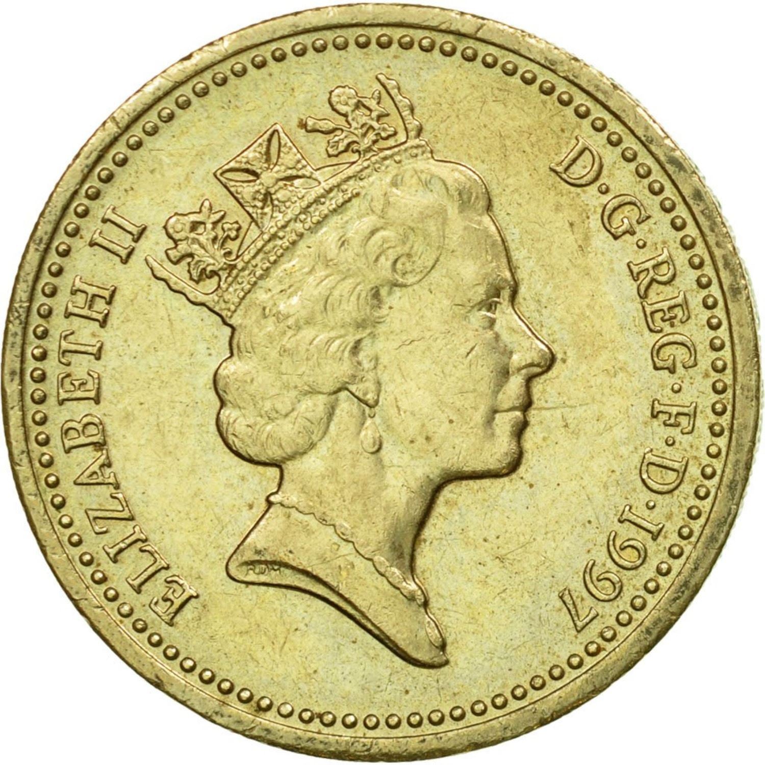 United Kingdom | 1 Pound Coin | English Lions | KM:975 | 1997