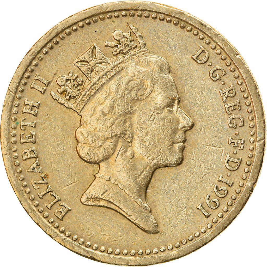 United Kingdom | 1 Pound Coin | Irish Flax | Km:946 | 1986 - 1991