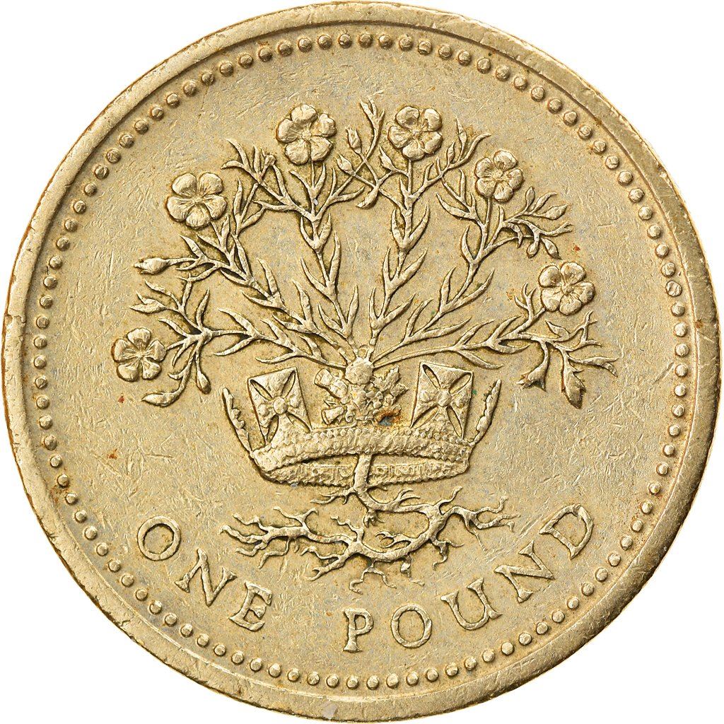 United Kingdom | 1 Pound Coin | Irish Flax | Km:946 | 1986 - 1991