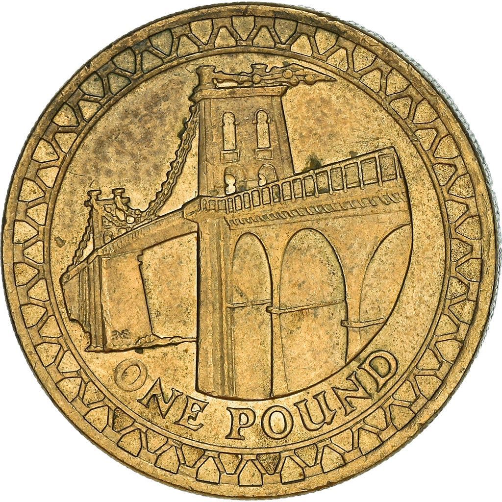 United Kingdom | 1 Pound Coin | Menai Bridge | Km:1051 | 2005