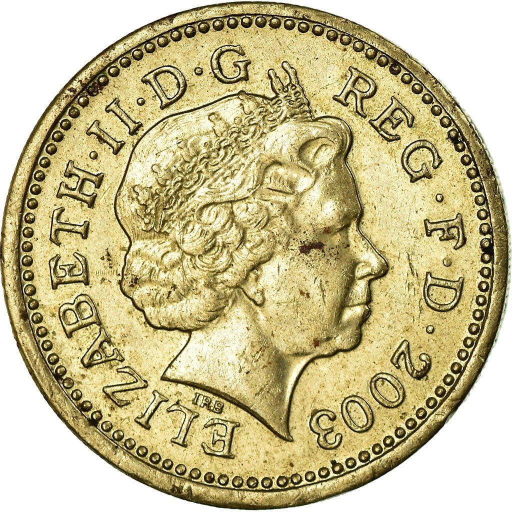 United Kingdom | 1 Pound Coin | Royal Arms | Km:993 | 1998 - 2008