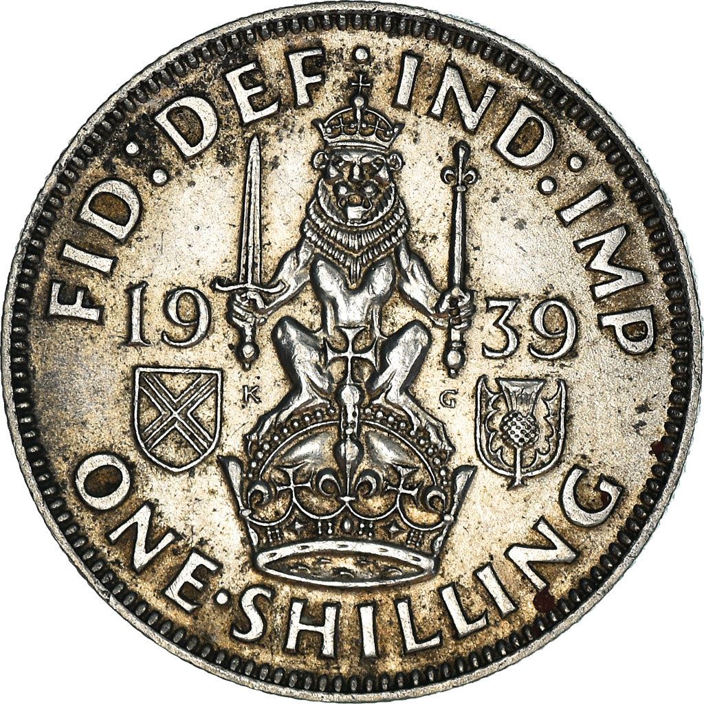 United Kingdom | 1 Shilling Coin | George VI | KM:854 | 1937 - 1946