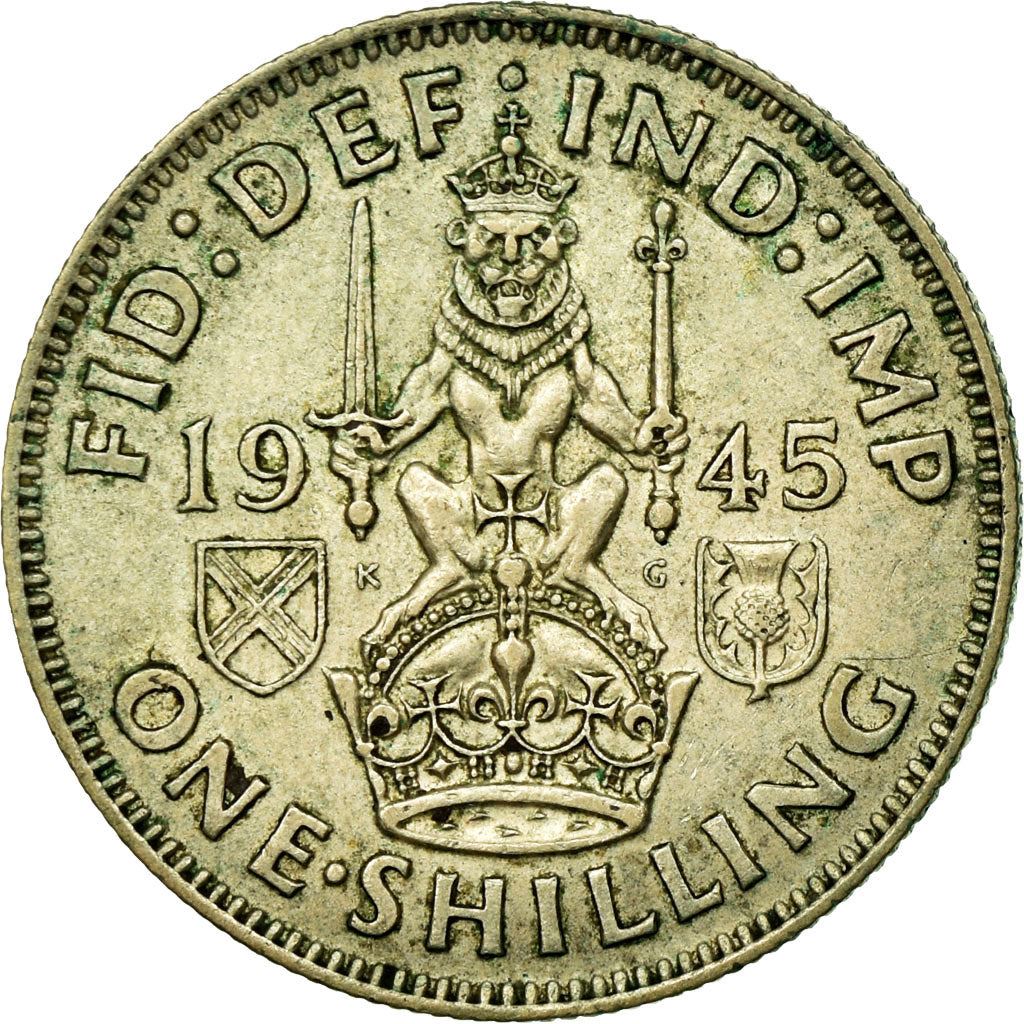 United Kingdom | 1 Shilling Coin | George VI | KM:854 | 1937 - 1946