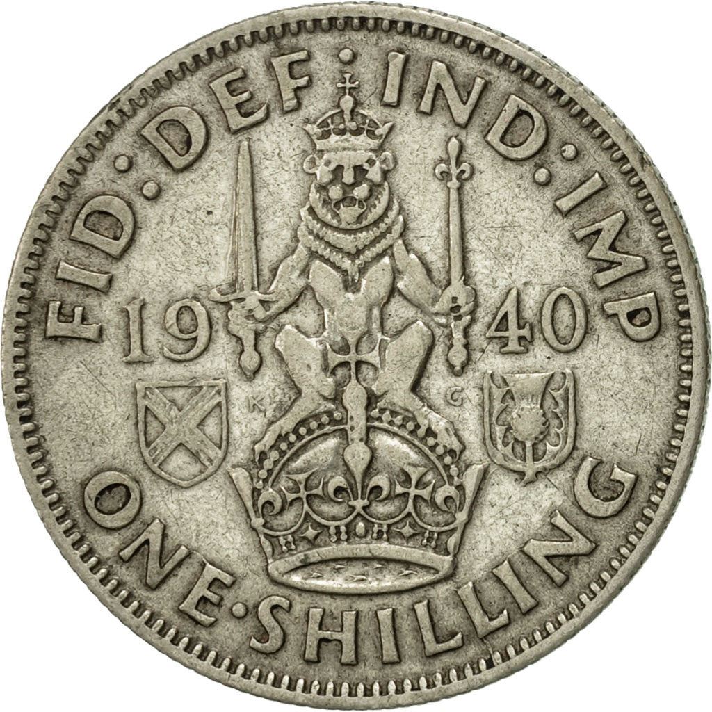 United Kingdom | 1 Shilling Coin | George VI | KM:854 | 1937 - 1946