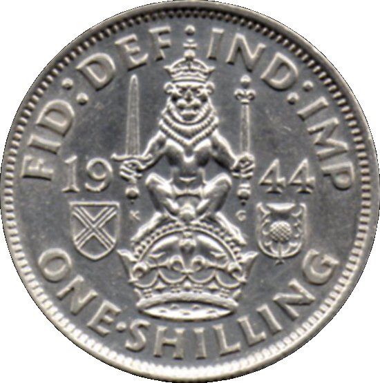 United Kingdom | 1 Shilling Coin | George VI | KM:854 | 1937 - 1946