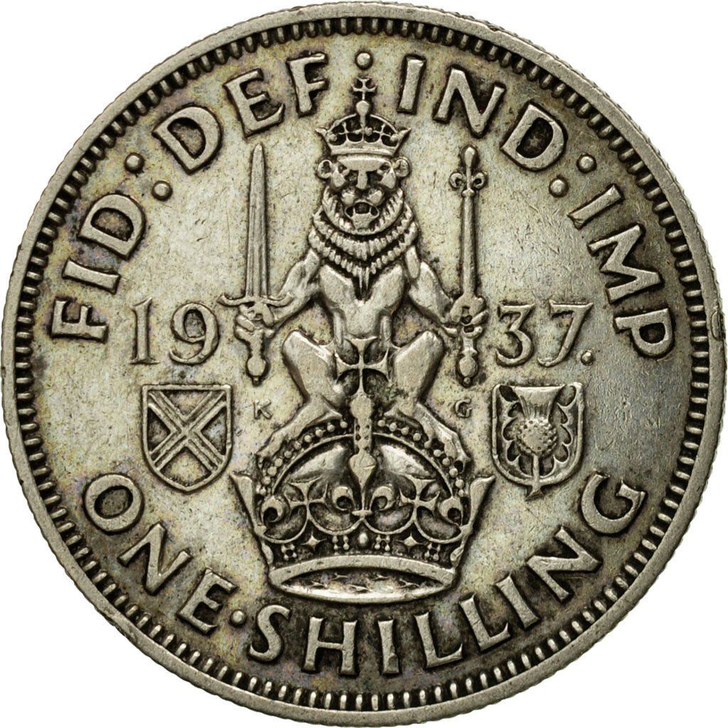 United Kingdom | 1 Shilling Coin | George VI | KM:854 | 1937 - 1946