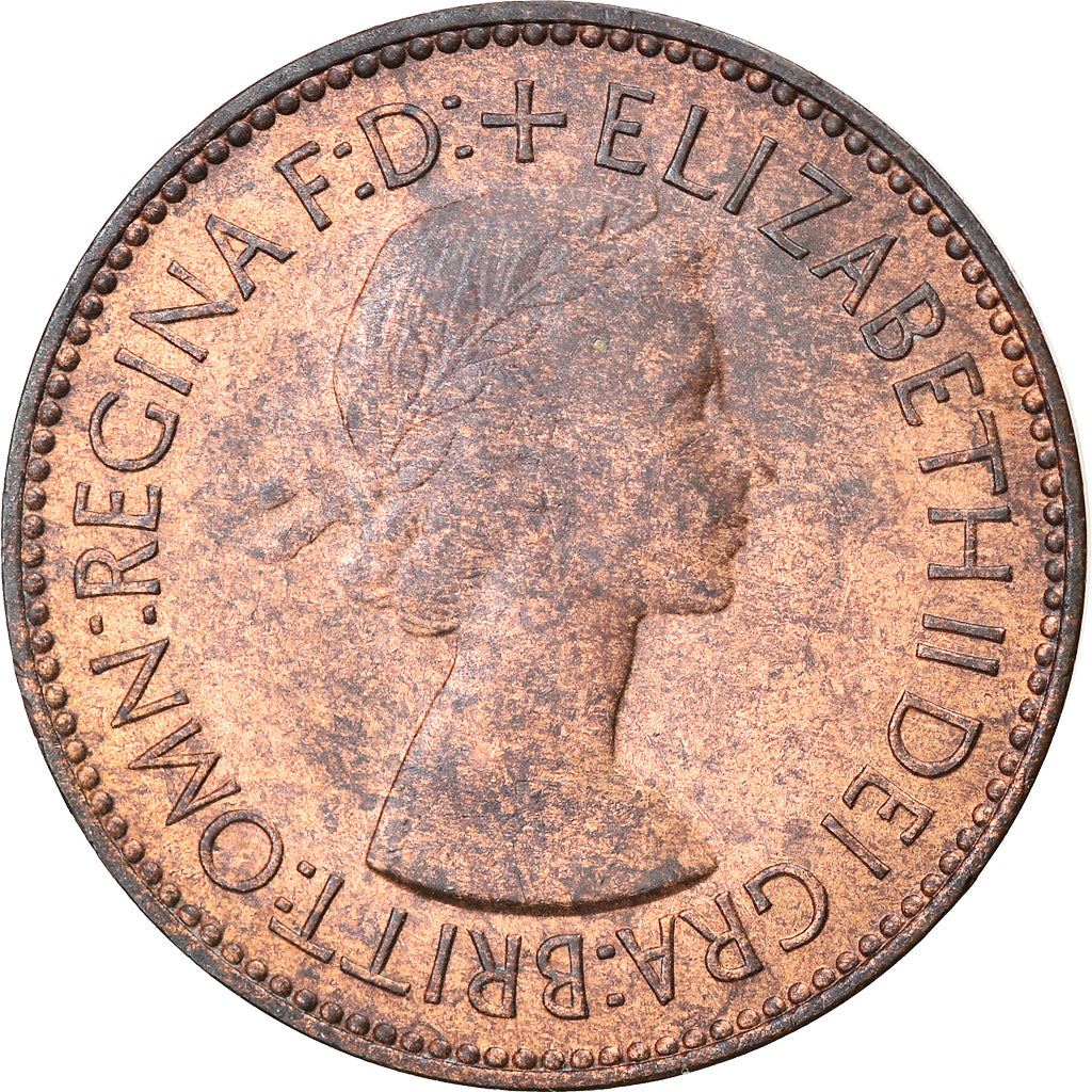 United Kingdom | 1/2 Penny Coin | Elizabeth II | KM:882 | 1953