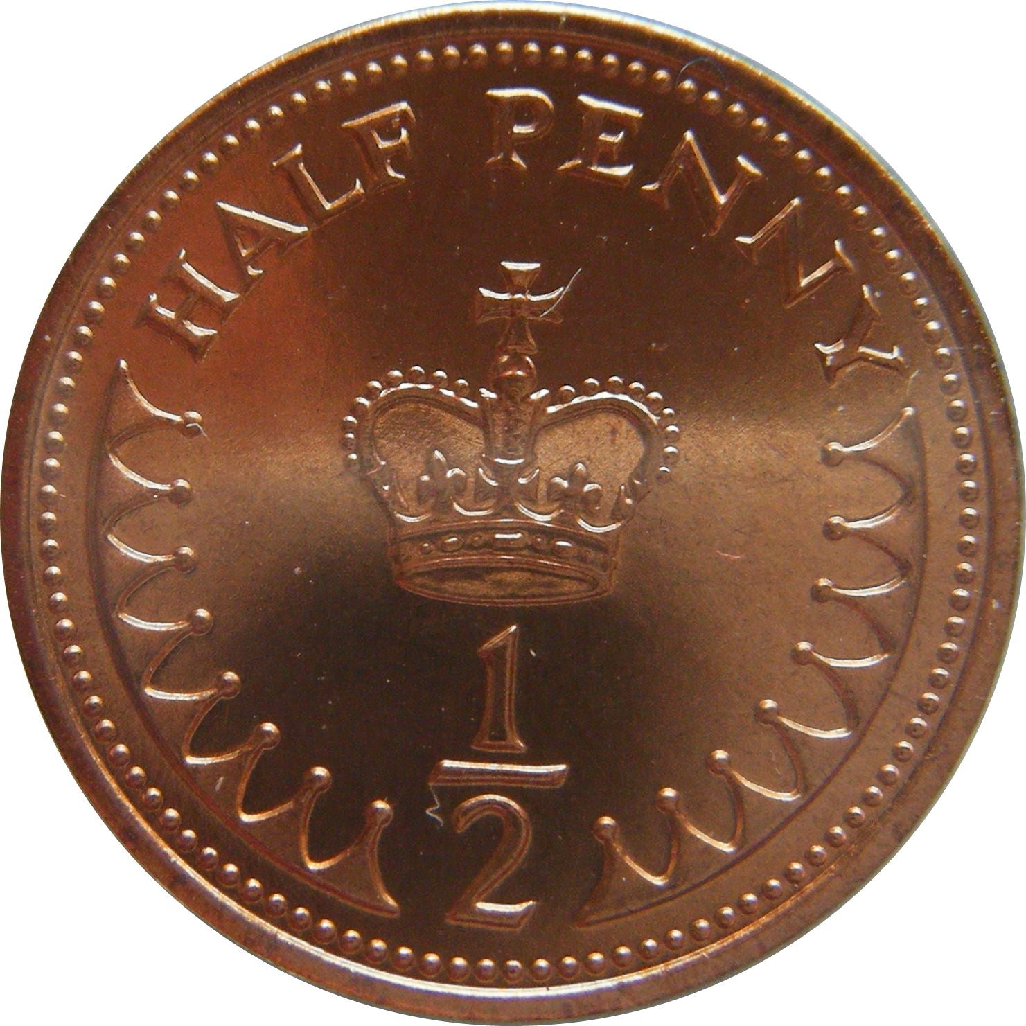 United Kingdom | 1/2 Penny Coin | Elizabeth II | KM:926 | 1982 - 1984