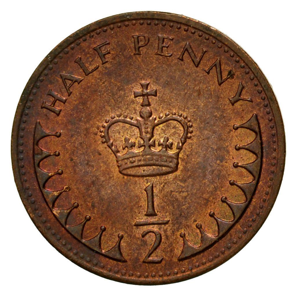 United Kingdom | 1/2 Penny Coin | Elizabeth II | KM:926 | 1982 - 1984