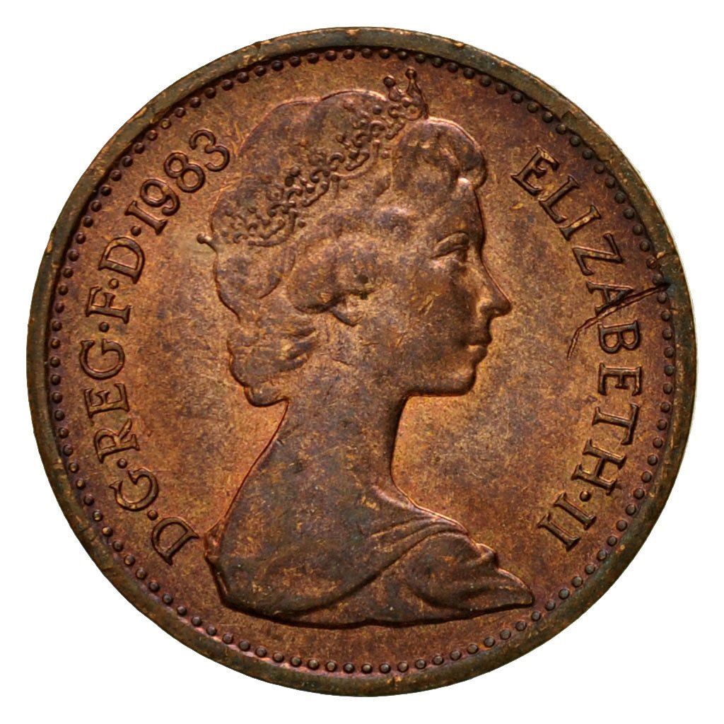 United Kingdom | 1/2 Penny Coin | Elizabeth II | KM:926 | 1982 - 1984