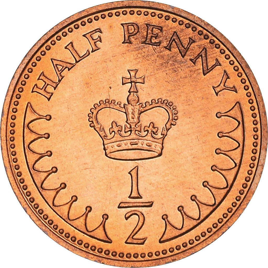 United Kingdom | 1/2 Penny Coin | Elizabeth II | KM:926 | 1982 - 1984