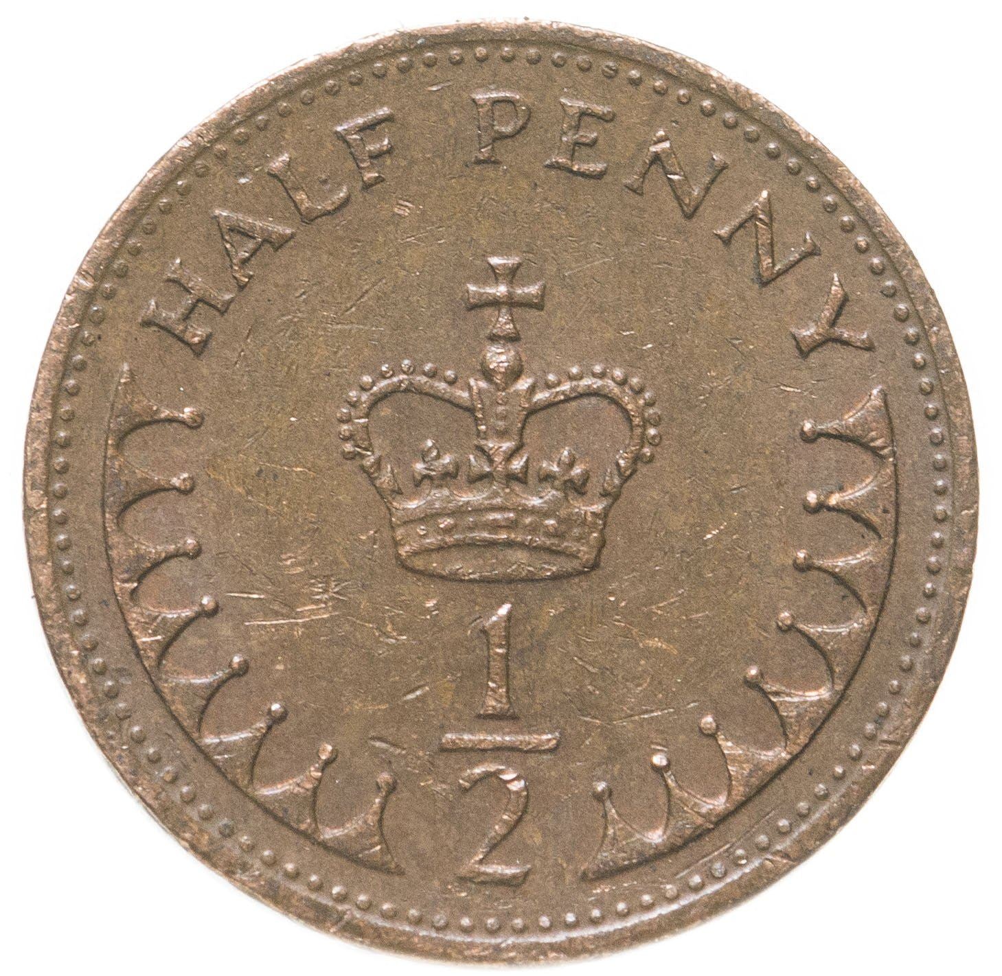 United Kingdom | 1/2 Penny Coin | Elizabeth II | KM:926 | 1982 - 1984