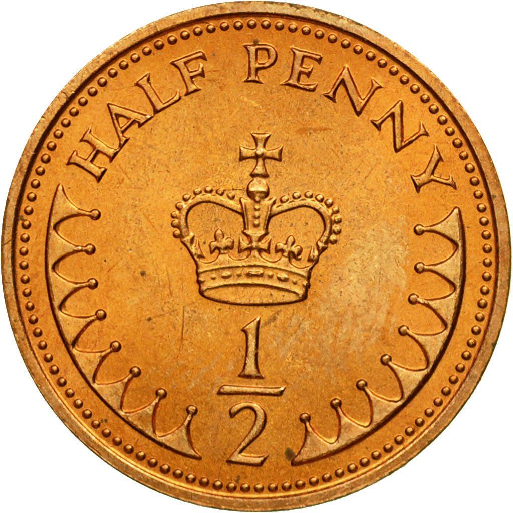 United Kingdom | 1/2 Penny Coin | Elizabeth II | KM:926 | 1982 - 1984