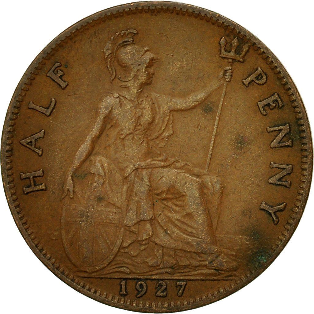 United Kingdom | 1/2 Penny Coin | George V | KM:824 | 1925 - 1927