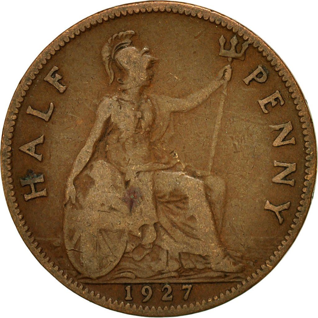 United Kingdom | 1/2 Penny Coin | George V | KM:824 | 1925 - 1927
