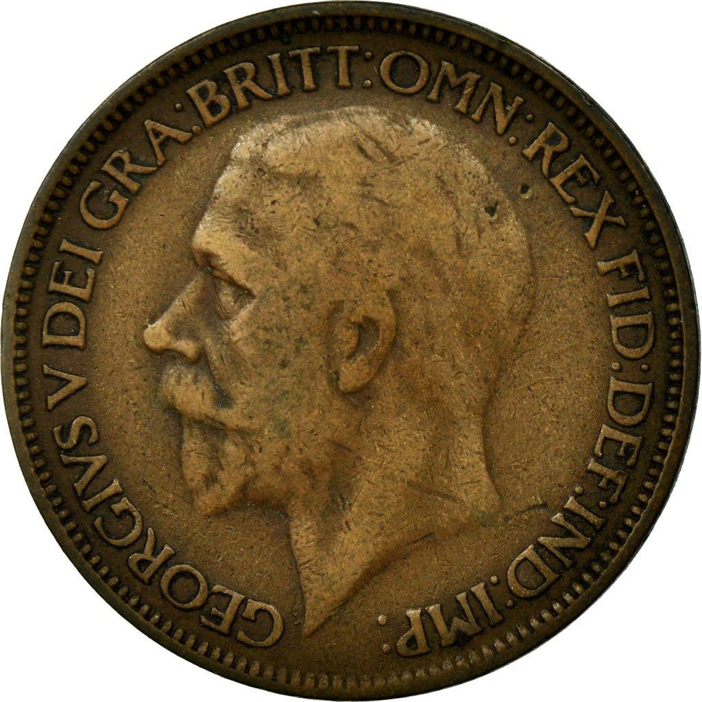 United Kingdom | 1/2 Penny Coin | George V | KM:824 | 1925 - 1927