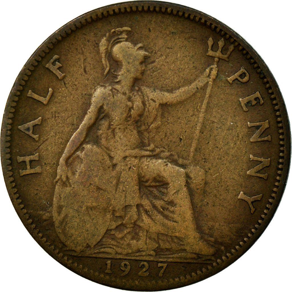United Kingdom | 1/2 Penny Coin | George V | KM:824 | 1925 - 1927