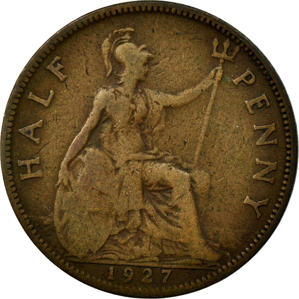 United Kingdom | 1/2 Penny Coin | George V | KM:824 | 1925 - 1927