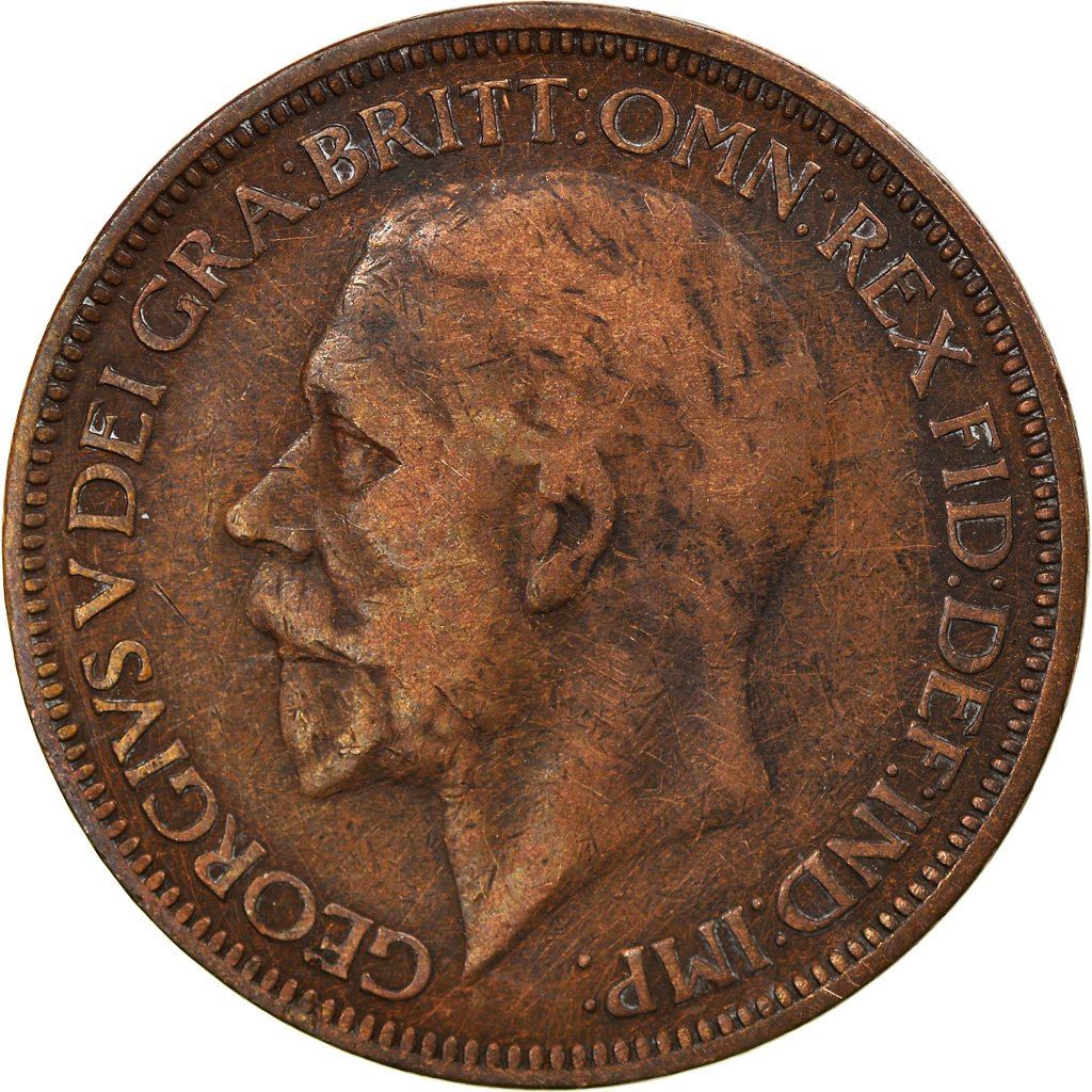 United Kingdom | 1/2 Penny Coin | George V | KM:824 | 1925 - 1927