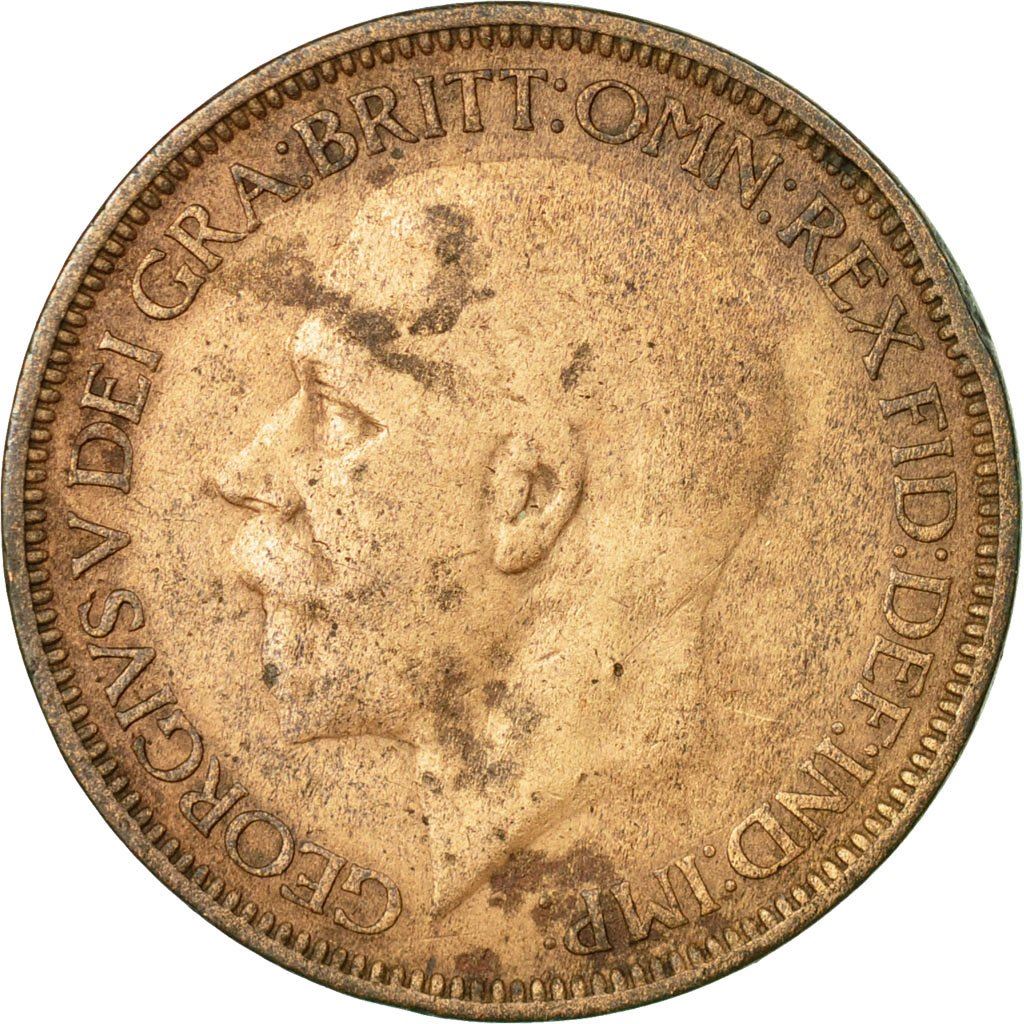 United Kingdom | 1/2 Penny Coin | George V | KM:824 | 1925 - 1927