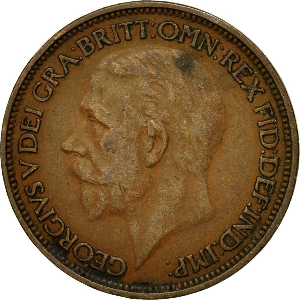 United Kingdom | 1/2 Penny Coin | George V | KM:824 | 1925 - 1927