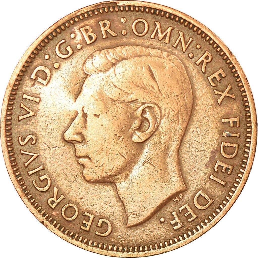 United Kingdom | 1/2 Penny Coin | George VI | KM:868 | 1949 - 1952