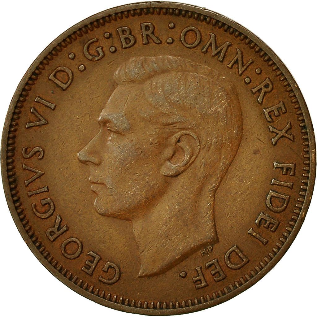 United Kingdom | 1/2 Penny Coin | George VI | KM:868 | 1949 - 1952