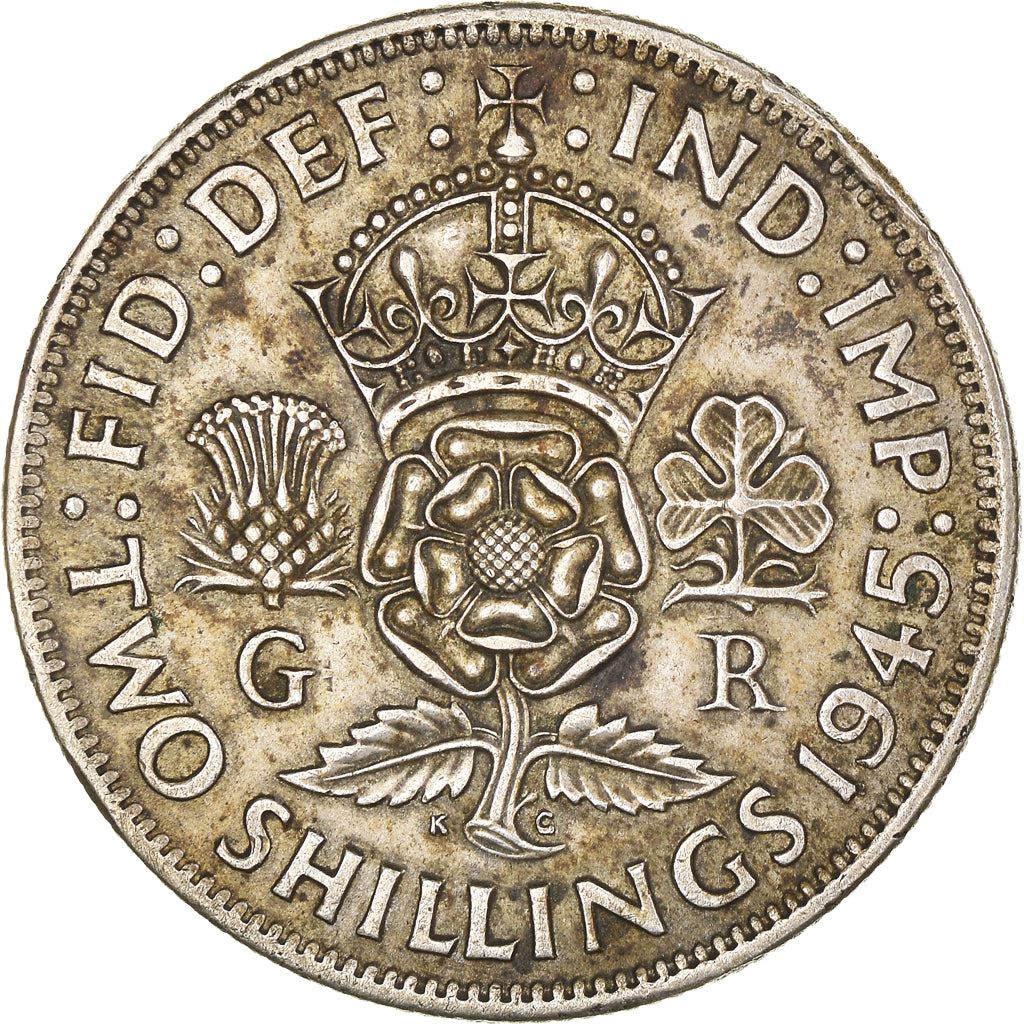 United Kingdom | 2 Shillings Coin | George VI | KM:855 | 1937 - 1946