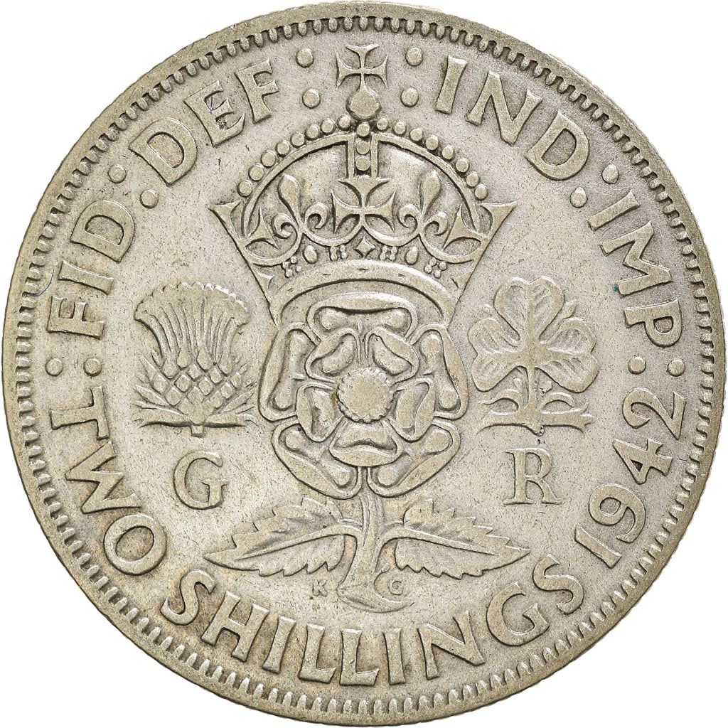 United Kingdom | 2 Shillings Coin | George VI | KM:855 | 1937 - 1946