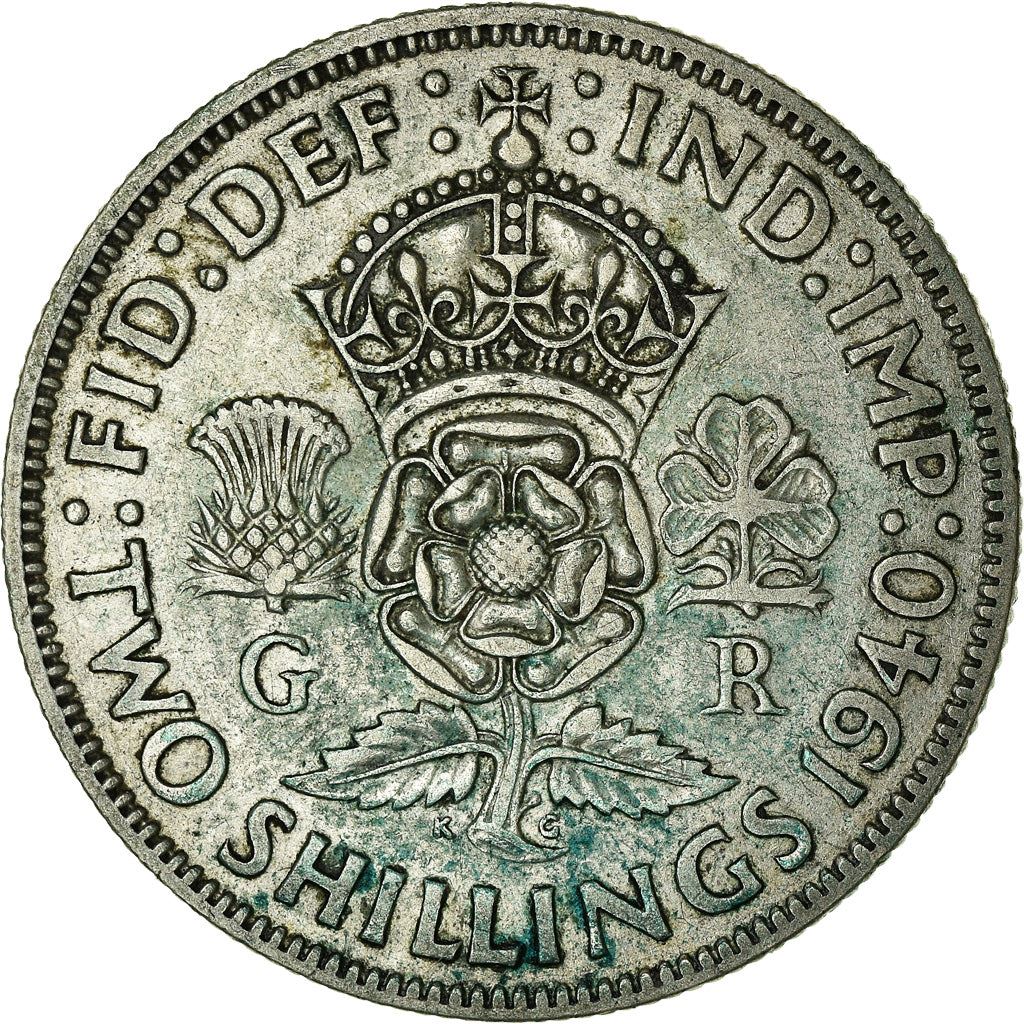 United Kingdom | 2 Shillings Coin | George VI | KM:855 | 1937 - 1946