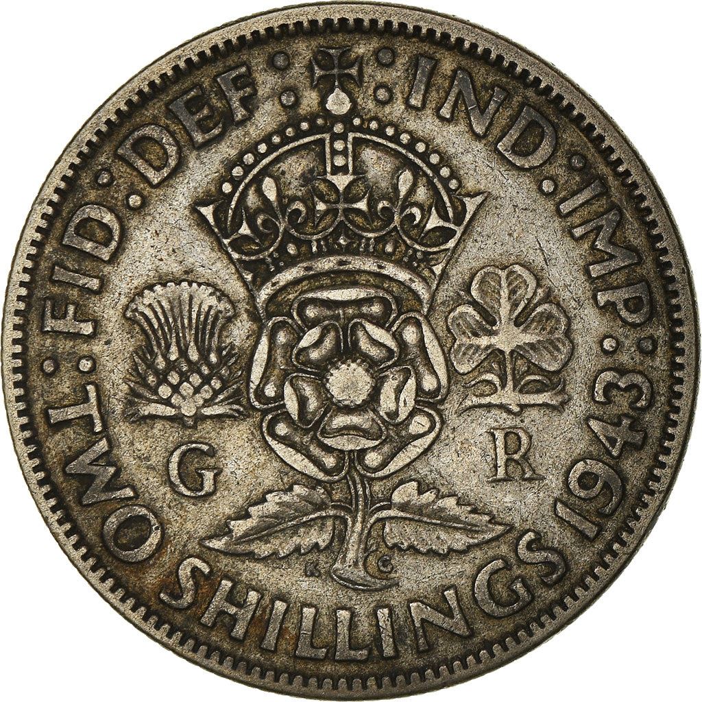 United Kingdom | 2 Shillings Coin | George VI | KM:855 | 1937 - 1946