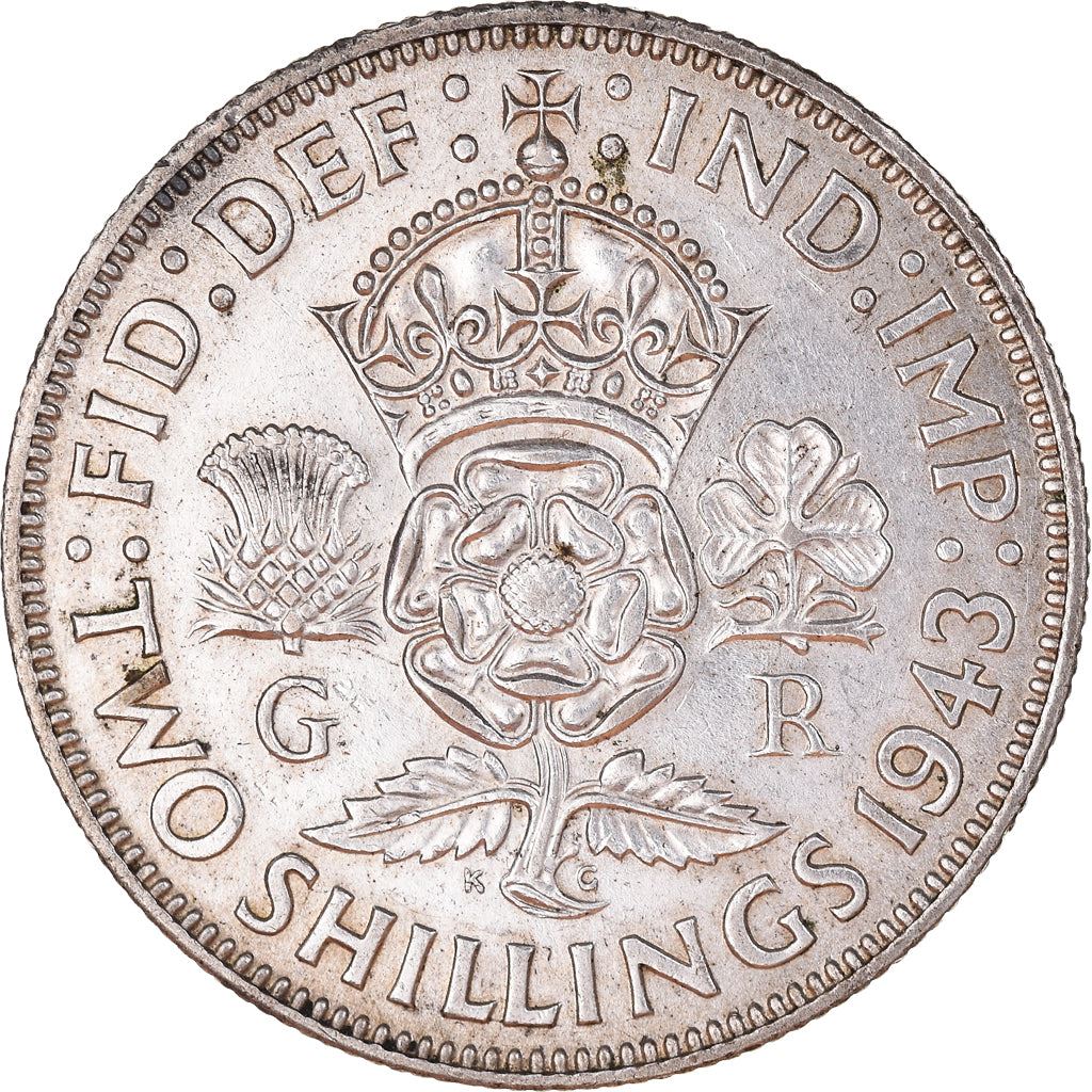 United Kingdom | 2 Shillings Coin | George VI | KM:855 | 1937 - 1946