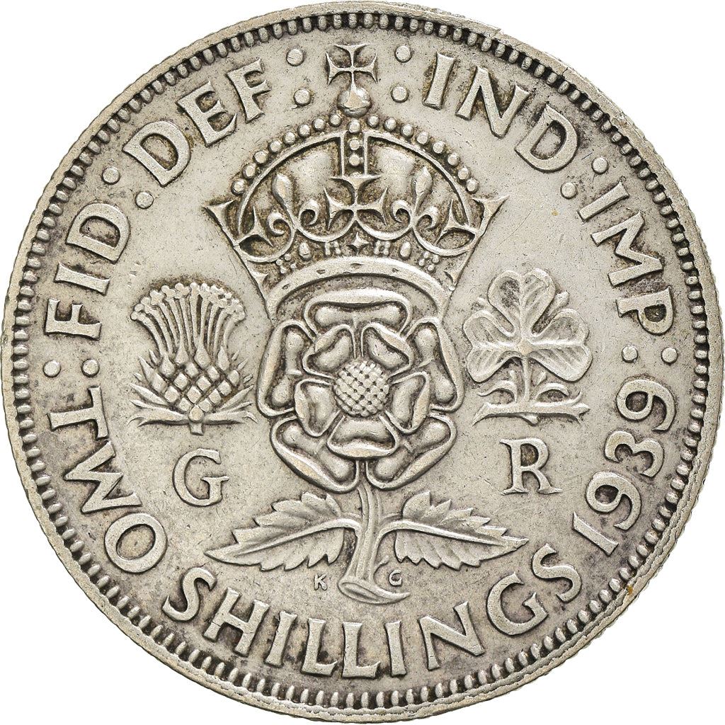 United Kingdom | 2 Shillings Coin | George VI | KM:855 | 1937 - 1946