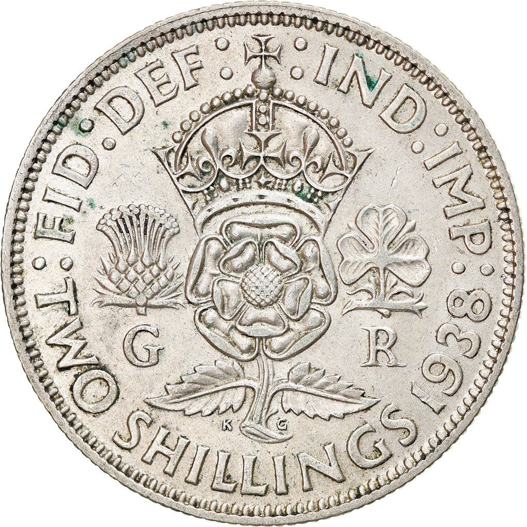 United Kingdom | 2 Shillings Coin | George VI | KM:855 | 1937 - 1946