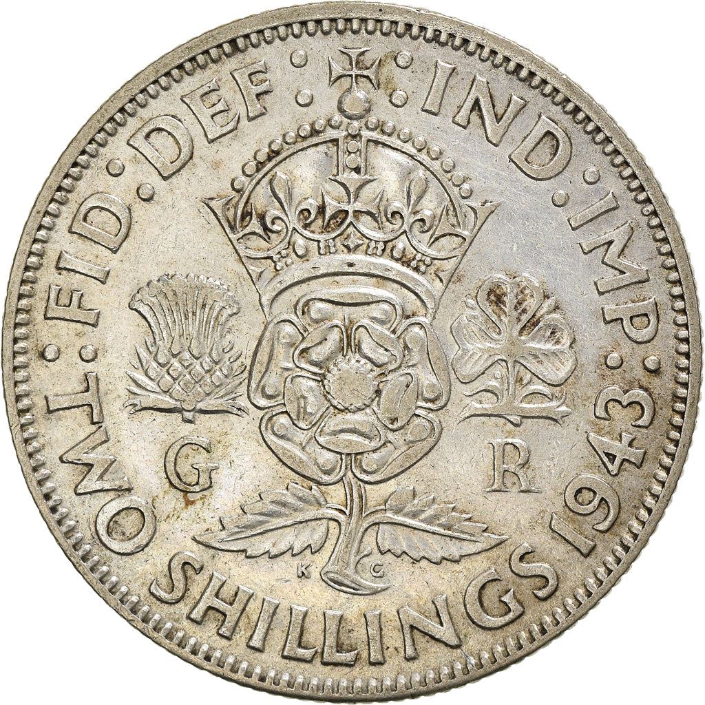 United Kingdom | 2 Shillings Coin | George VI | KM:855 | 1937 - 1946