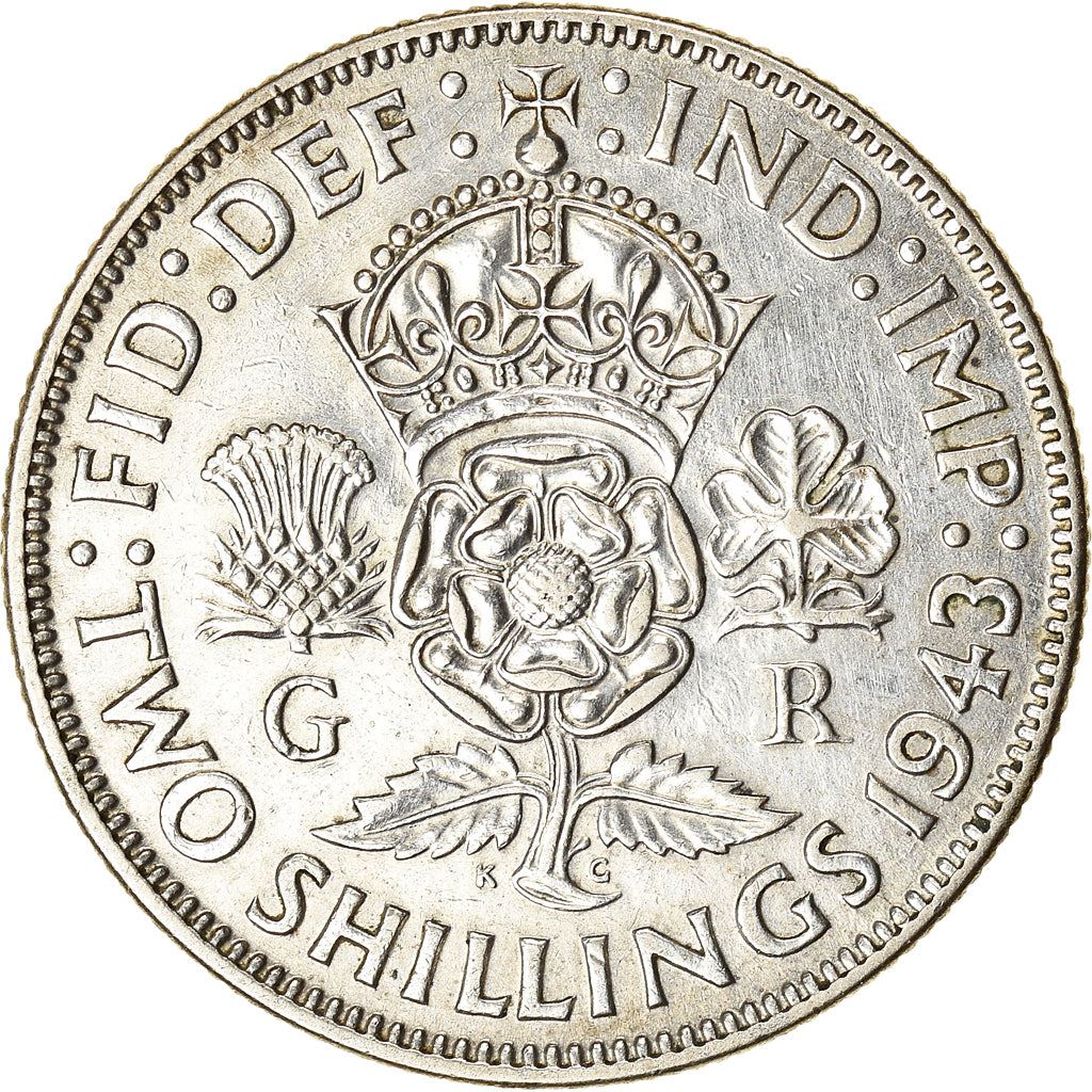 United Kingdom | 2 Shillings Coin | George VI | KM:855 | 1937 - 1946