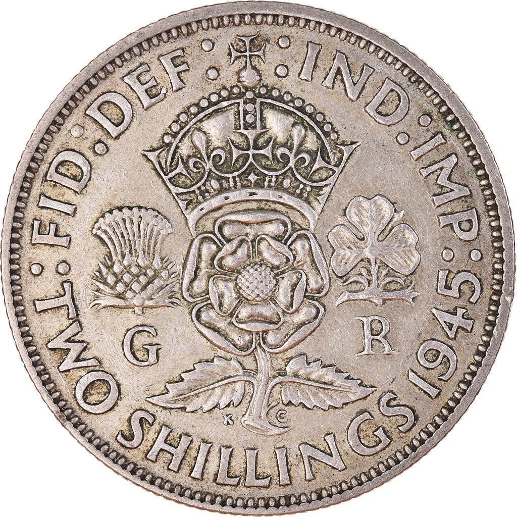 United Kingdom | 2 Shillings Coin | George VI | KM:855 | 1937 - 1946