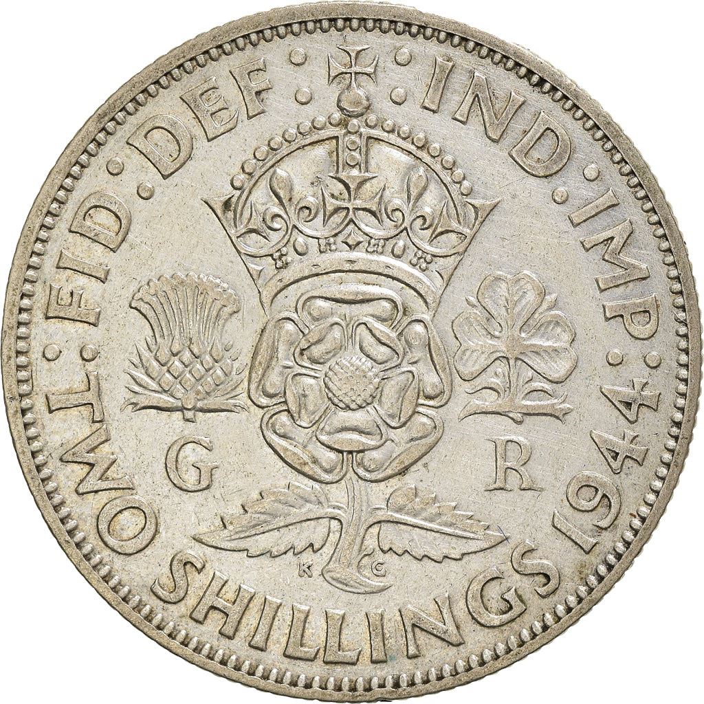 United Kingdom | 2 Shillings Coin | George VI | KM:855 | 1937 - 1946