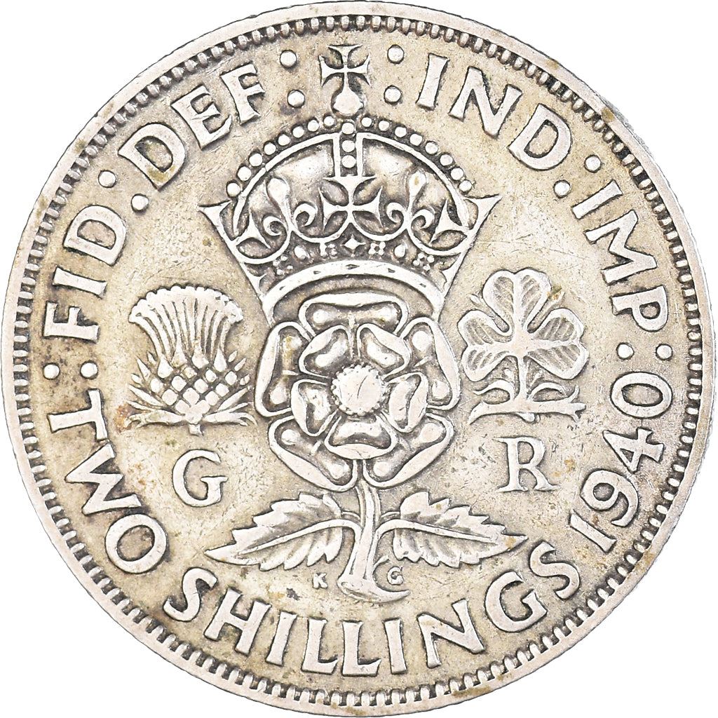 United Kingdom | 2 Shillings Coin | George VI | KM:855 | 1937 - 1946