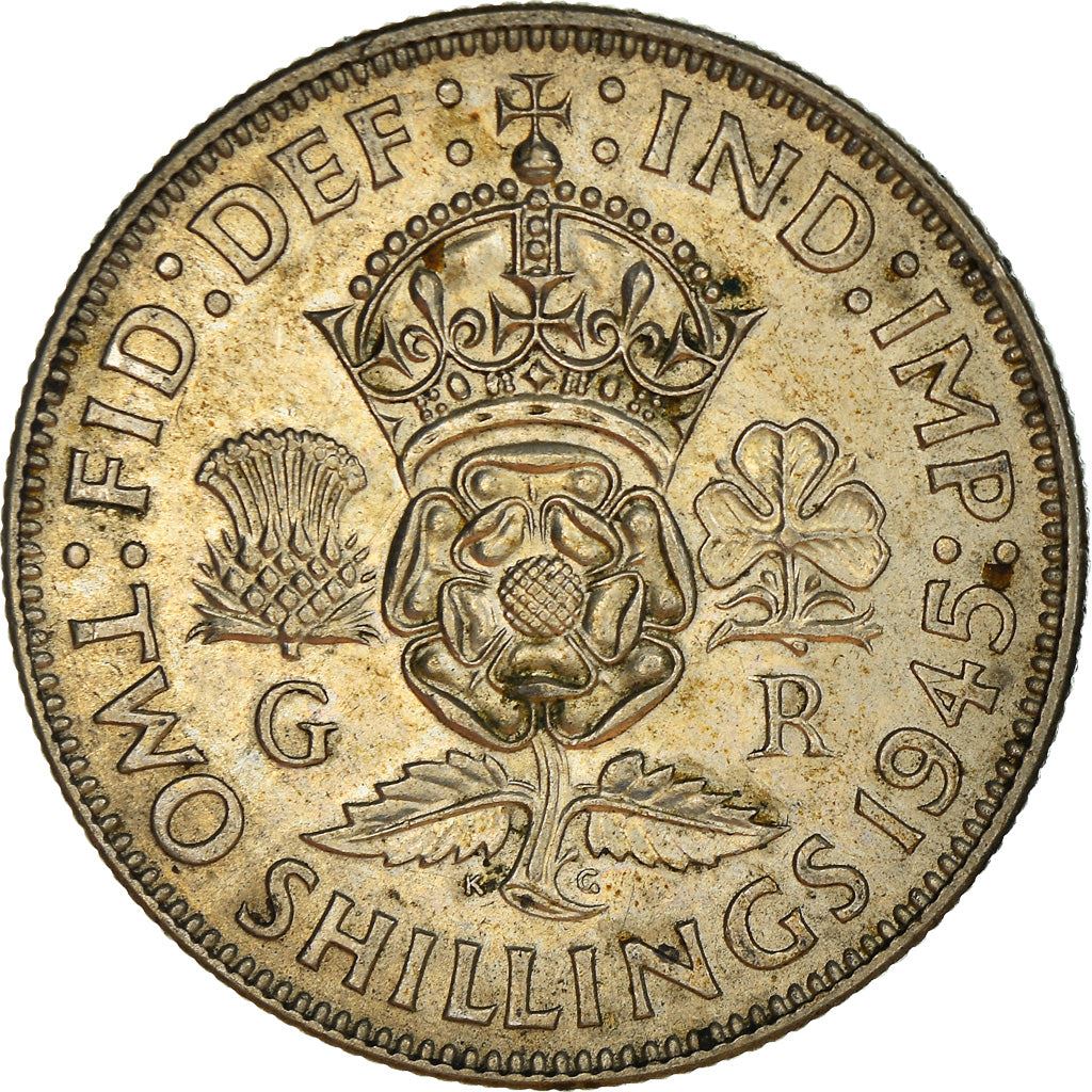 United Kingdom | 2 Shillings Coin | George VI | KM:855 | 1937 - 1946